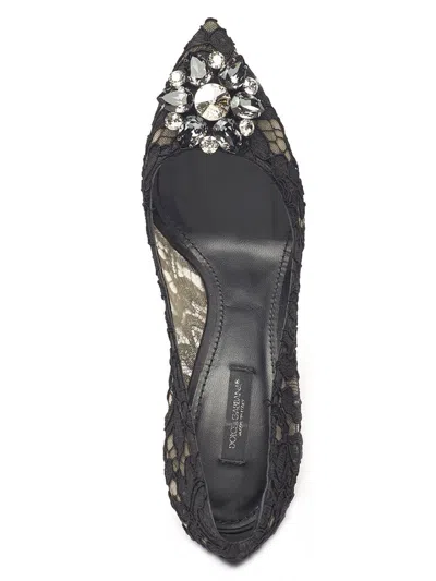 Dolce & Gabbana Bellucci 90 Crystal-embellished Pumps In Taormina Lace In Blue