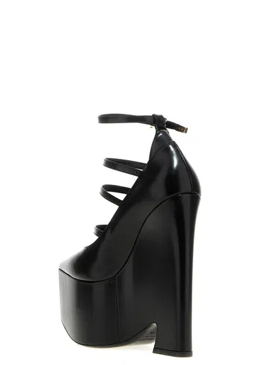 Versace Black Leather Tempest Pumps