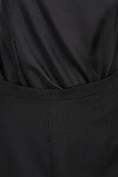 Maison Margiela Gathered Bow Silk Midi Dress