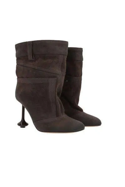 Loewe Suede Ankle Boots With 9 Cm Heel Height For Women