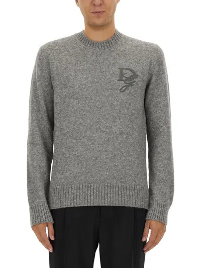 Dolce & Gabbana Melange Grey Nylon Blend Sweater