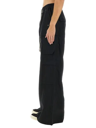 Drkshdw Relaxed Fit Black Shorts With Elasticated Drawstring And Cargo Pockets