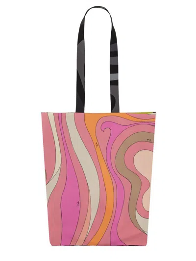 Pucci Silk Shopper Bag With Pattern