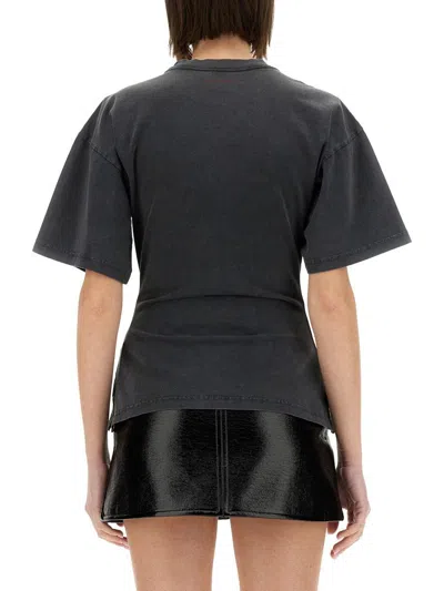 Shop Courrèges Fitted T-shirt With Print