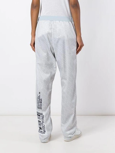 Shop Moschino Pill Packet Track Pants In Grey