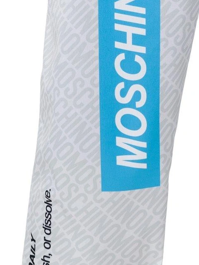 Shop Moschino Pill Packet Track Pants In Grey