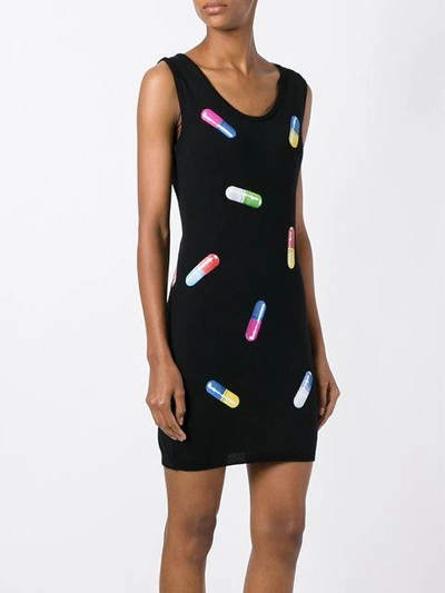 Shop Moschino Pill Print Fitted Dress