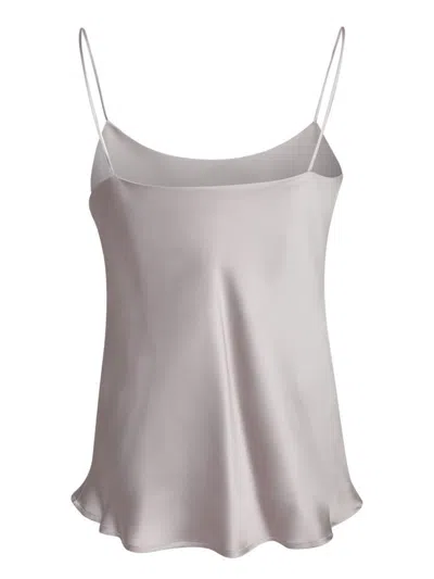 Herno Beige Top With Spaghetti Straps In Satin Woman