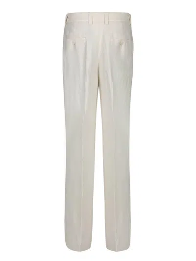 Incotex Tailored White Trousers With Design And Functionality