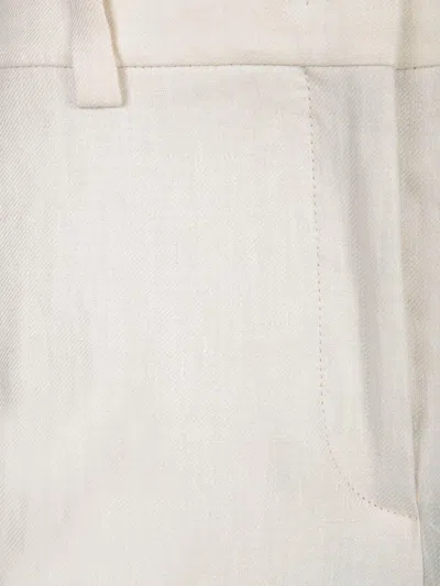 Incotex Tailored White Trousers With Design And Functionality