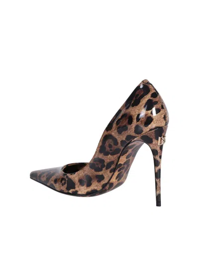 Dolce & Gabbana Printed Glossy High-heeled Shoes