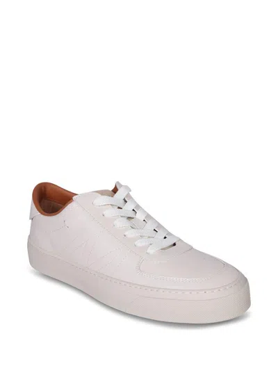 Moncler Monclub Classic Sneakers Crafted With White Smooth Leather