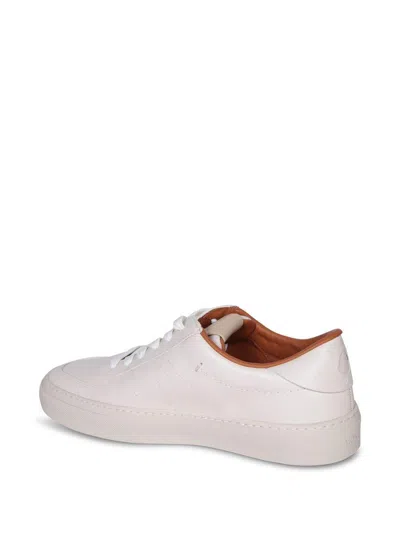 Moncler Monclub Classic Sneakers Crafted With White Smooth Leather