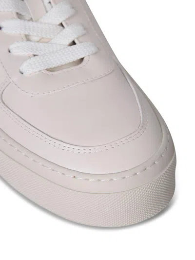 Moncler Monclub Classic Sneakers Crafted With White Smooth Leather