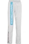 MOSCHINO Printed jersey track trousers
