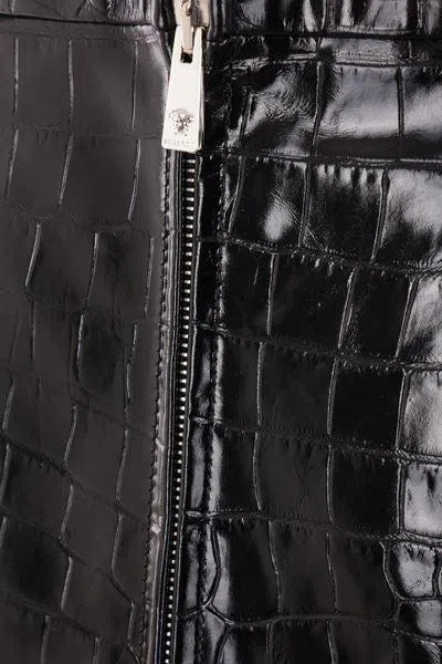 Versace Croc-embossed Patent Leather Mini Skirt