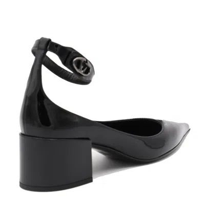 Valentino Vlogo Lockette Leather Ankle Strap Pumps