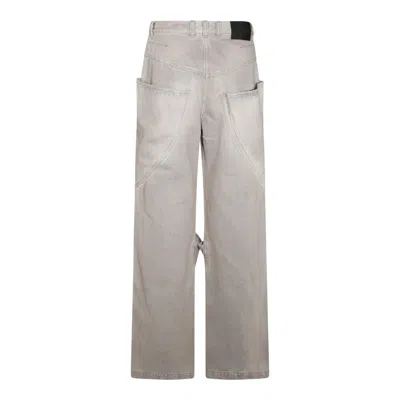 Attico The  Grey Cotton Denim Jeans