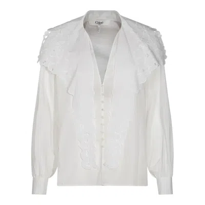 Chloé White Cotton Shirt In White