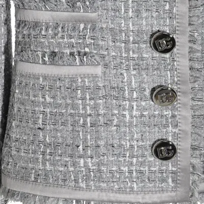 Dolce & Gabbana Tailored Jacket With Button Detailing And Frayed Edges