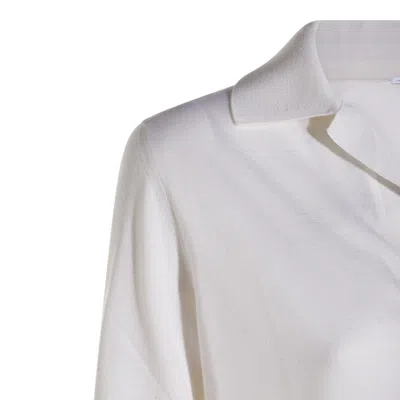 Malo White Wool Polo Shirt