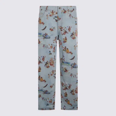 Off-white Fresco Print Straight Leg Jeans