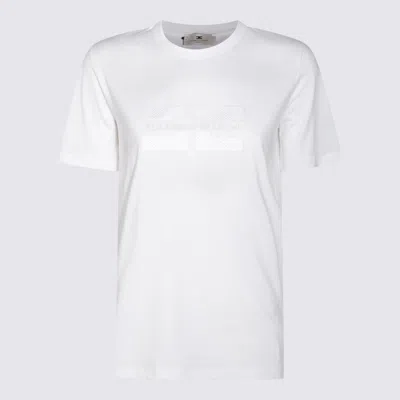 Elisabetta Franchi T Shirt With Embroidered Logo And Rhinestone