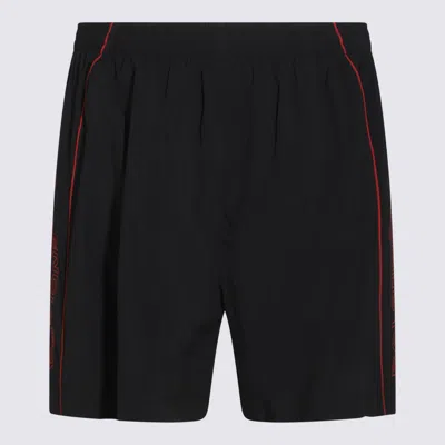 Balenciaga Rainbow Logo Elastic Waist Mesh Swim Shorts