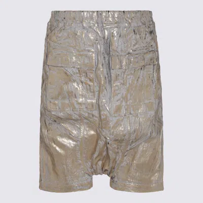 Rick Owens Drkshdw Gold Hollywood Drawstring Pods Denim Shorts