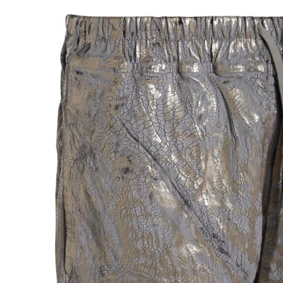 Rick Owens Drkshdw Gold Hollywood Drawstring Pods Denim Shorts