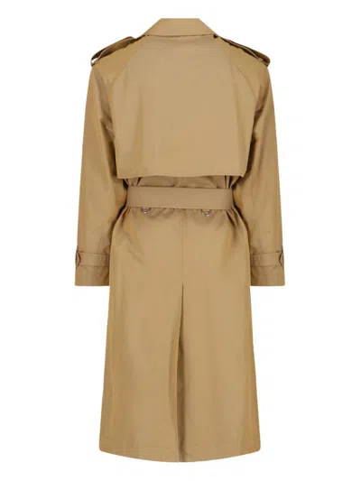 Burberry Mens Spelt Double-breasted Cotton Trench Coat