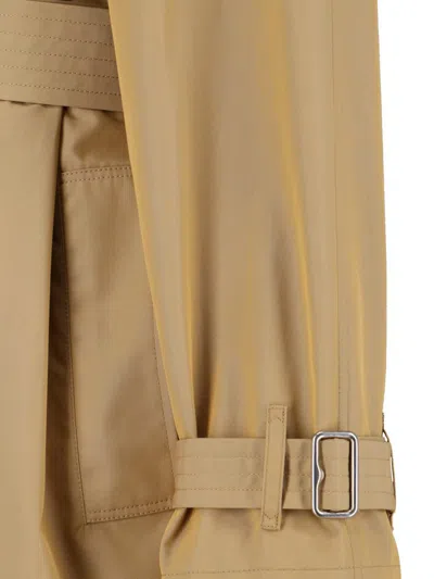 Burberry Mens Spelt Double-breasted Cotton Trench Coat
