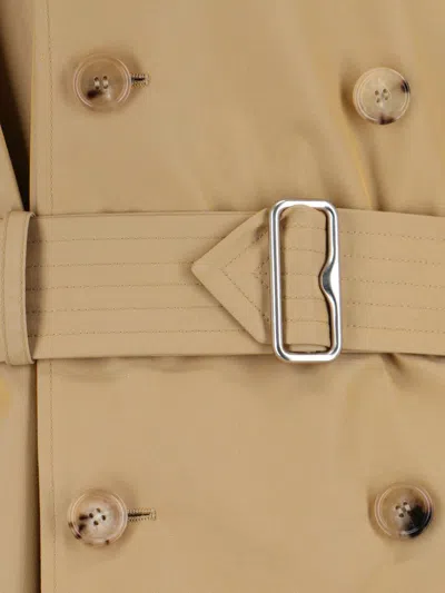 Burberry Mens Spelt Double-breasted Cotton Trench Coat