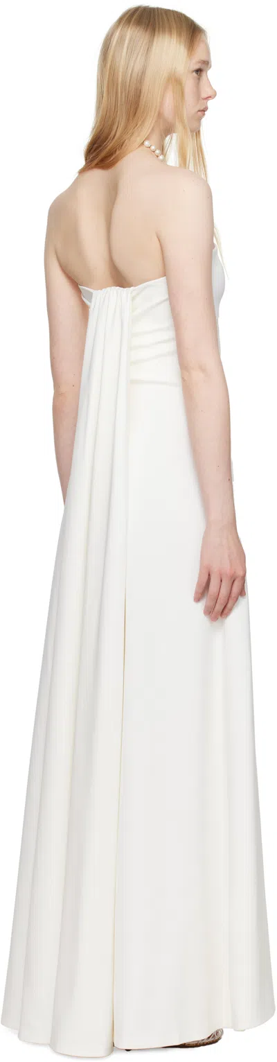 Jacquemus Womens The Bustier Strapless Stretch-woven Maxi Dress White