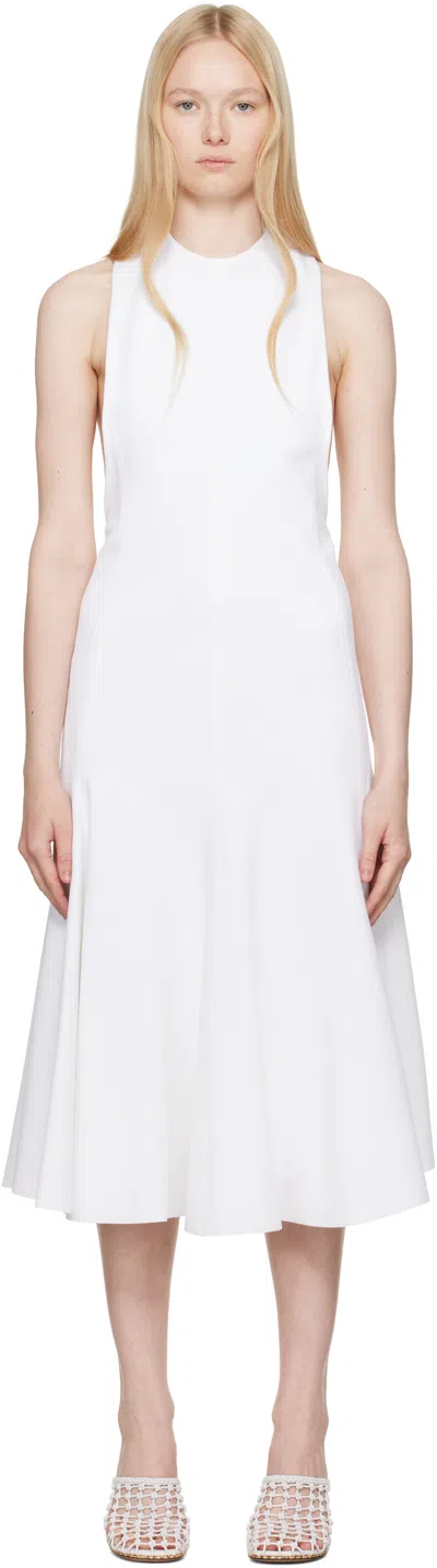Jacquemus Knee Length Dress Flared Skirt In White