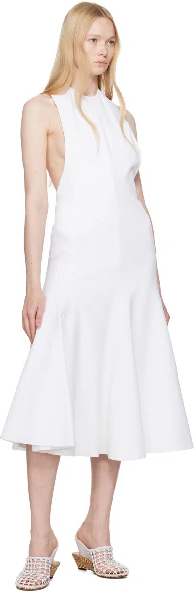 Jacquemus Knee Length Dress Flared Skirt In White