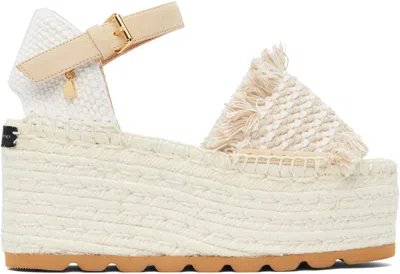 Stella Mccartney Canvas Wedge With Multicolor Fringe Detail