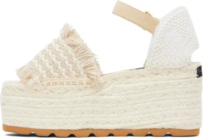 Stella Mccartney Canvas Wedge With Multicolor Fringe Detail