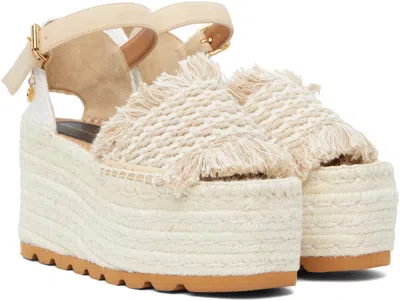 Stella Mccartney Canvas Wedge With Multicolor Fringe Detail