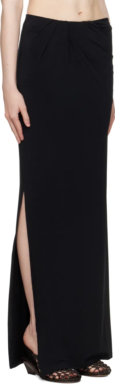 Jacquemus Women's Peplo Long Skirt In Black