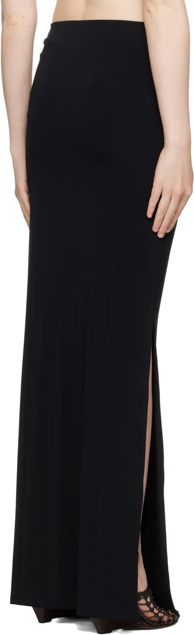 Jacquemus Women's Peplo Long Skirt In Black