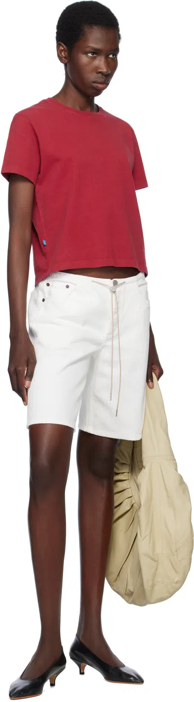 Still Here Drawstring Shorts In White