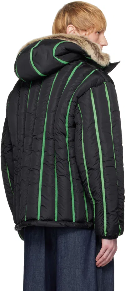 Stanley Raffington Black Quilted Puffer Bomber Jacket