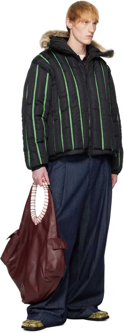 Stanley Raffington Black Quilted Puffer Bomber Jacket