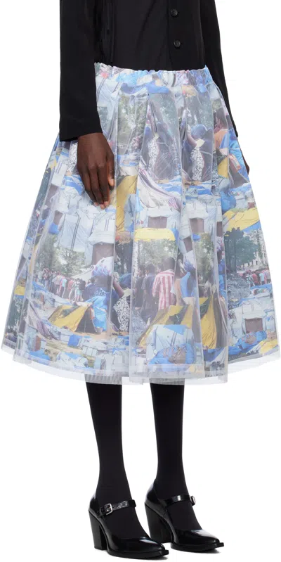 Comme Des Garçons Patterned Skirt In Multi