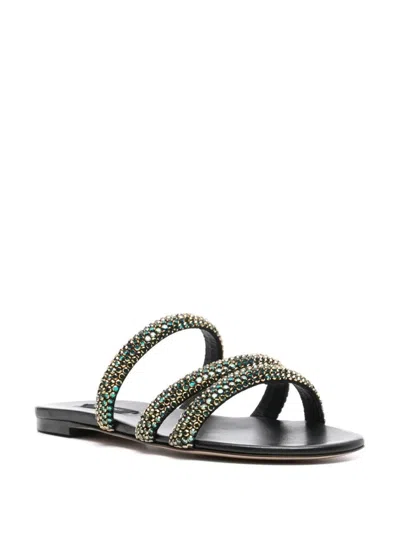 Casadei Crystal Embellished Sandals