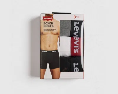 Levi's Solid Basic Boxer Briefs In Gray