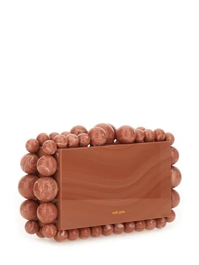 Cult Gaia Eos Beaded Acrylic Clutch Bag