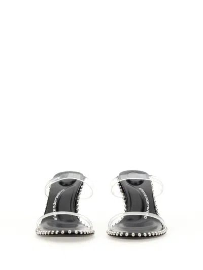 Alexander Wang Black Nova 85 Strappy Pvc Heeled Sandals