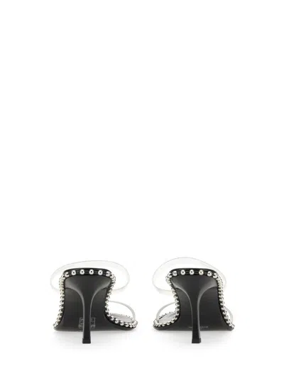 Alexander Wang Black Nova 85 Strappy Pvc Heeled Sandals